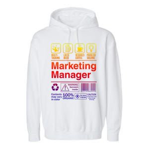 Marketing Ager Funny Sarcastic Label Gift Garment-Dyed Fleece Hoodie