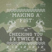 Making a fist checking you twice Hockey Xmas Gifts Legacy Tie Dye Trucker Hat