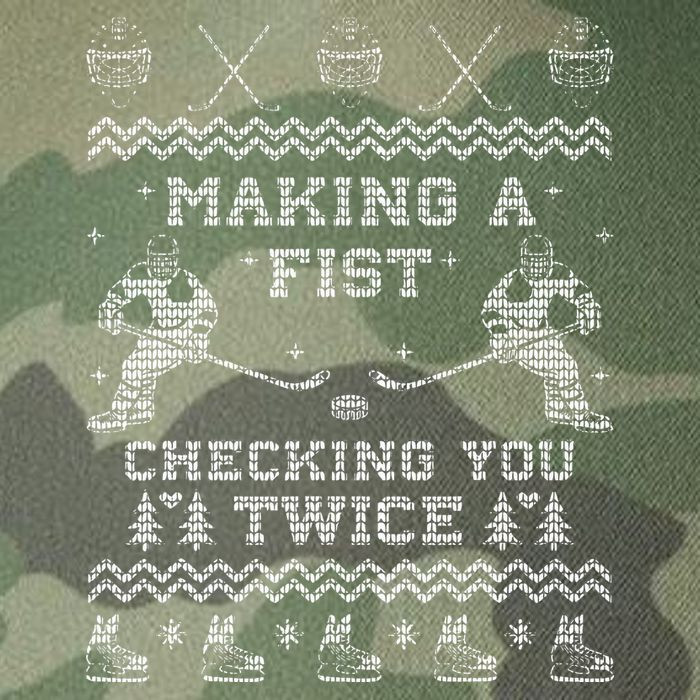 Making a fist checking you twice Hockey Xmas Gifts Legacy Tie Dye Trucker Hat