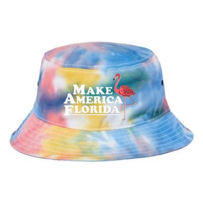 Make America Florida Funny Flamingo Tie Dye Newport Bucket Hat