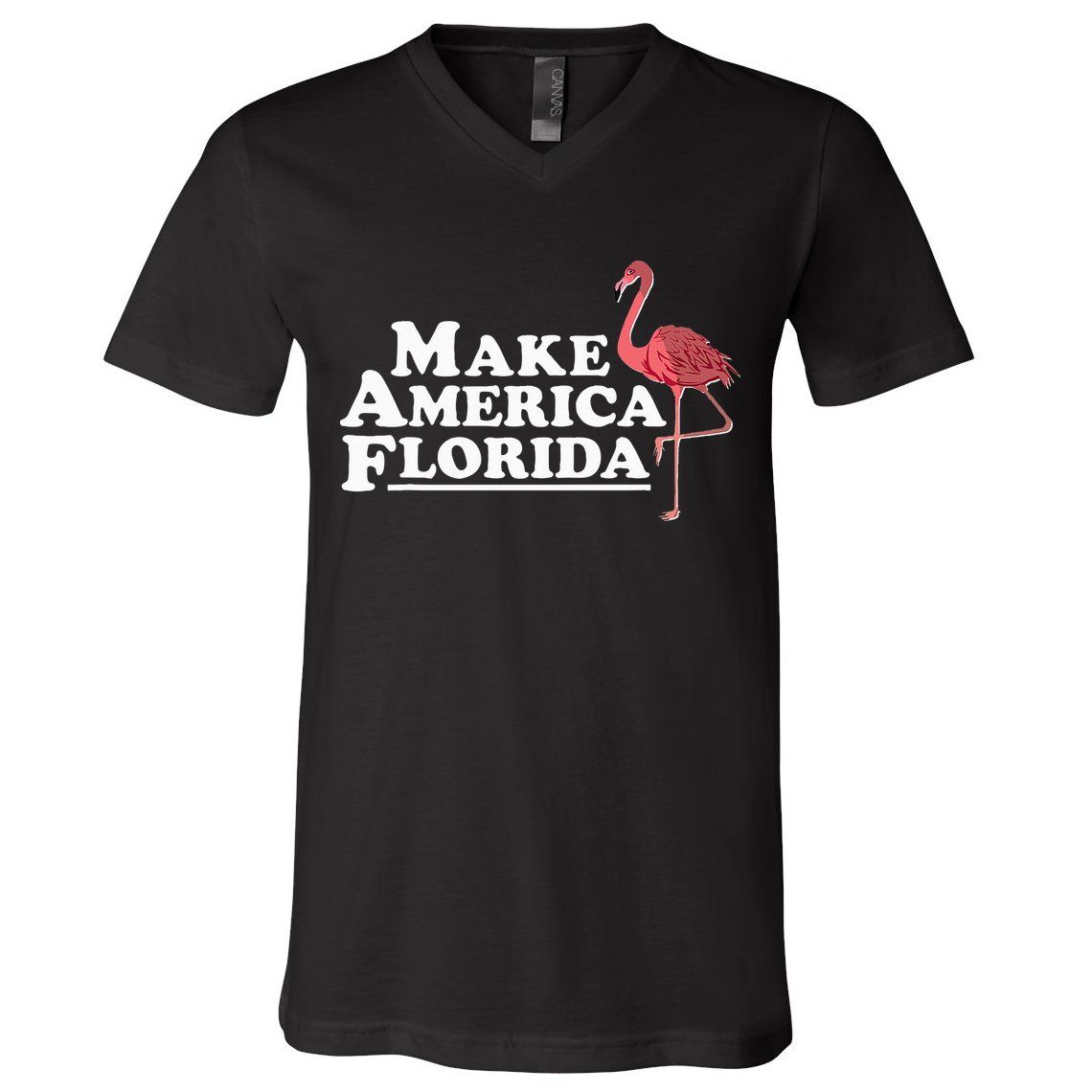 Make America Florida Funny Flamingo V-Neck T-Shirt