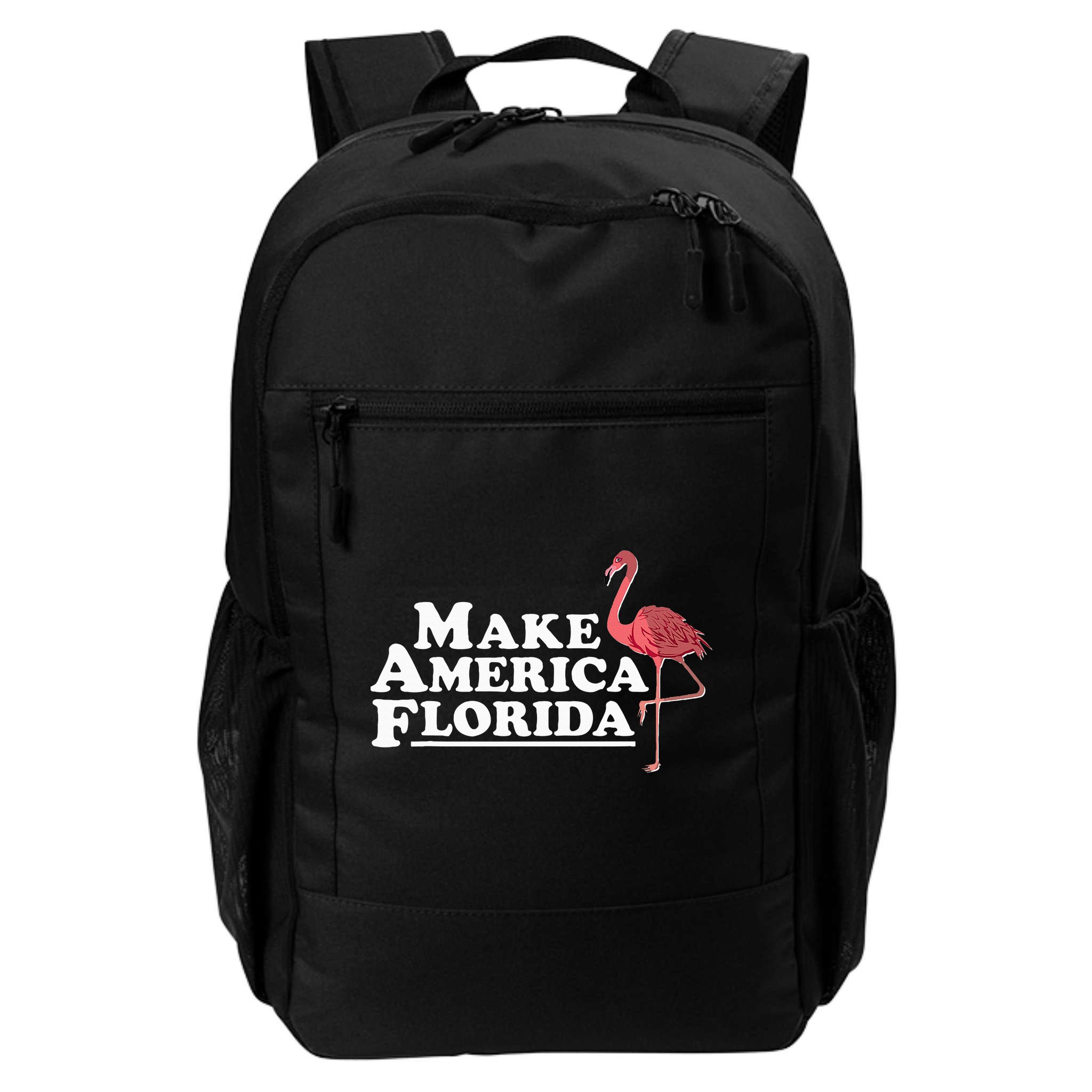 Make America Florida Funny Flamingo Backpack