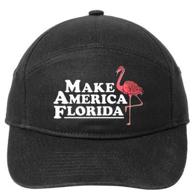 Make America Florida Funny Flamingo 7-Panel Snapback Hat