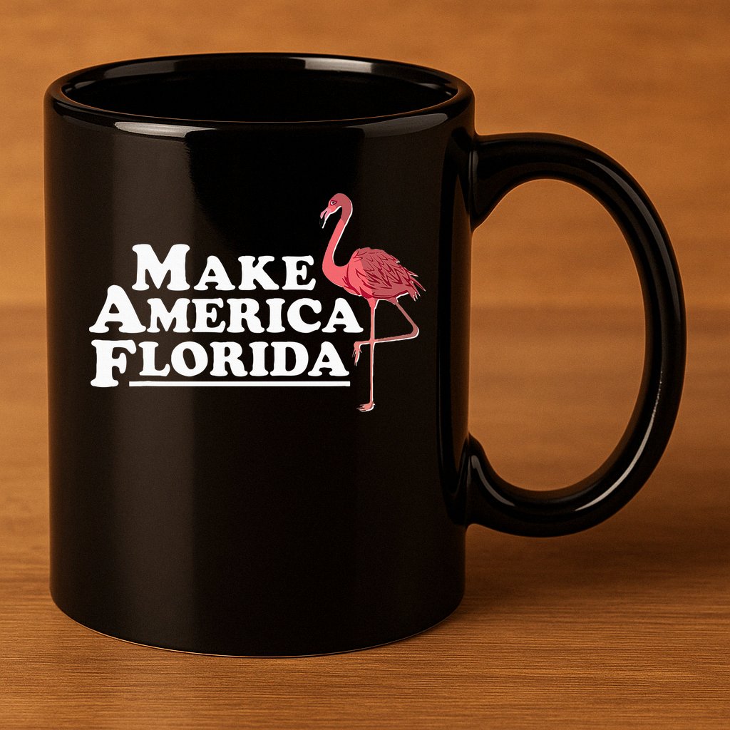 Make America Florida Funny Flamingo 11oz C Handle Ceramic Mug