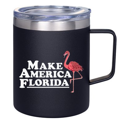 Make America Florida Funny Flamingo 12oz Stainless Steel Coffee Mug