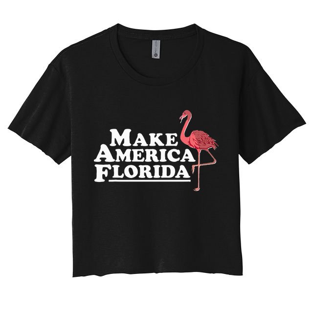 Make America Florida Funny Flamingo Crop Top