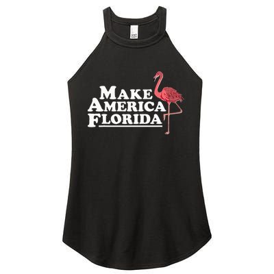 Make America Florida Funny Flamingo Women's Perfect Tri Rocker Tank