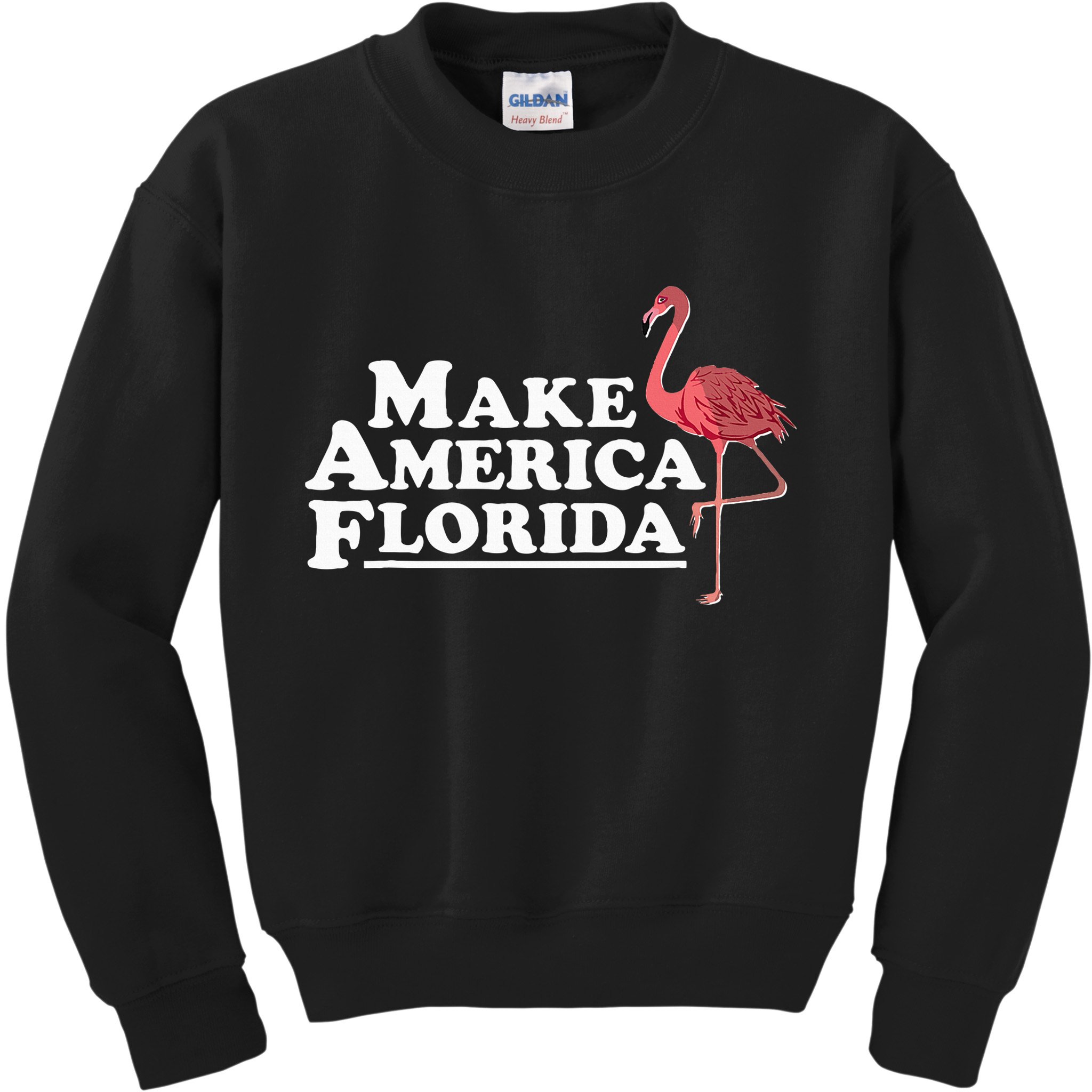 Make America Florida Funny Flamingo Kids Sweatshirt
