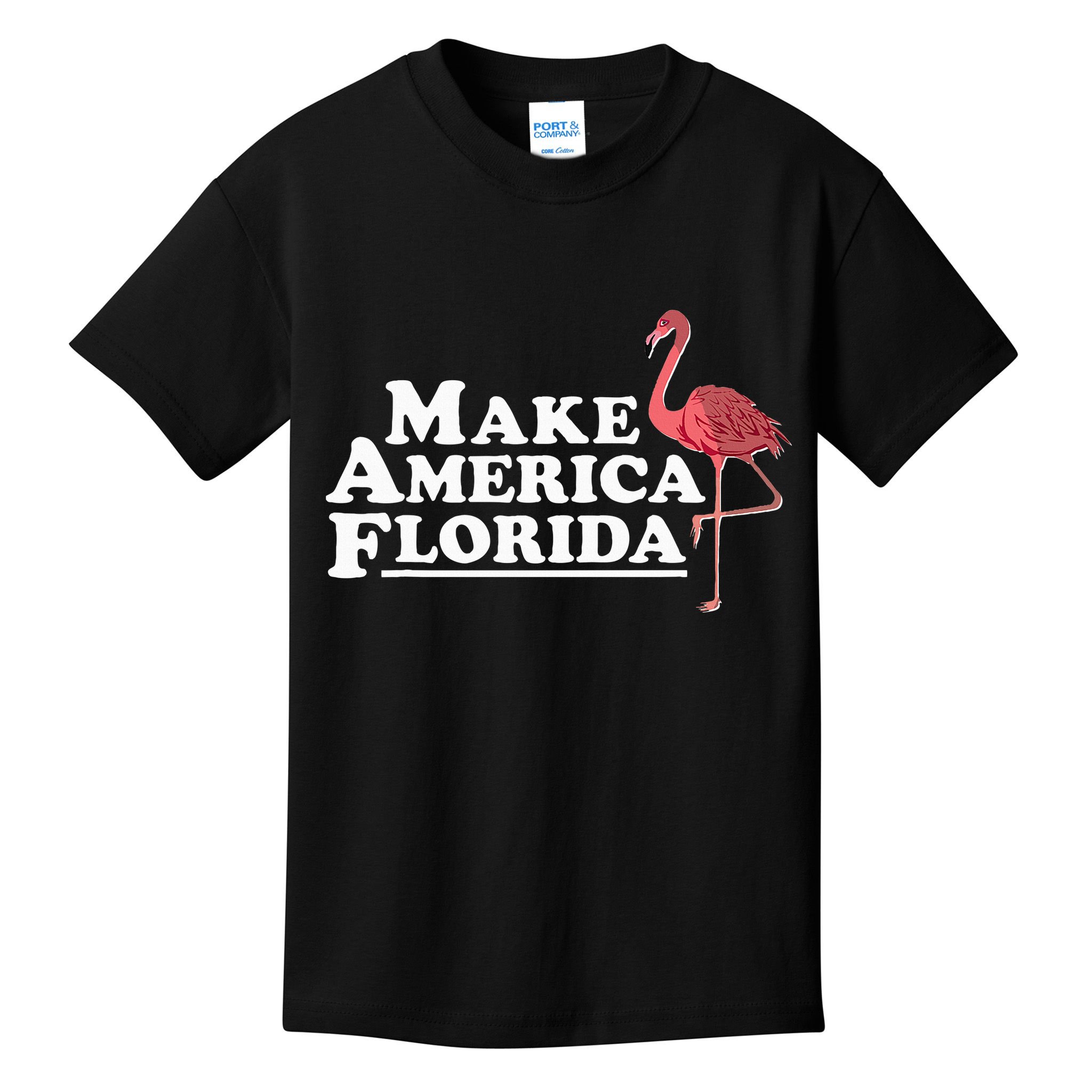 Make America Florida Funny Flamingo Kids T-Shirt
