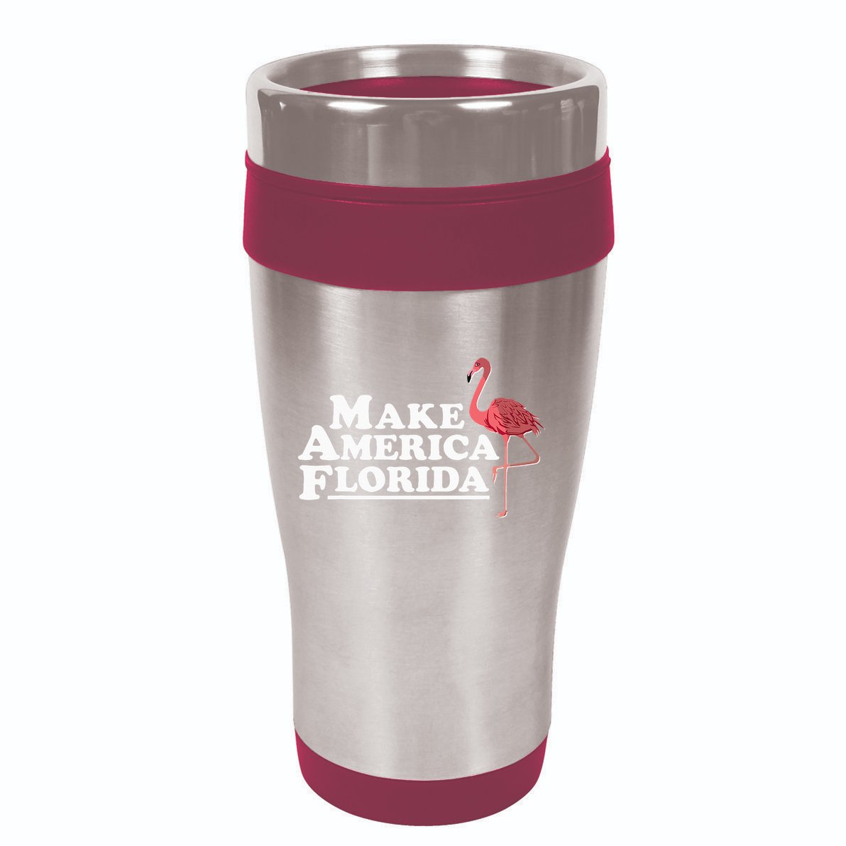 Make America Florida Funny Flamingo 16oz Travel Tumbler