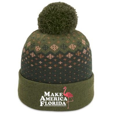 Make America Florida Funny Flamingo The Baniff Cuffed Pom Beanie