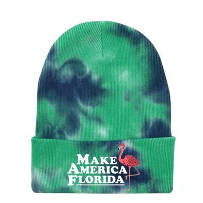 Make America Florida Funny Flamingo Tie Dye 12in Knit Beanie