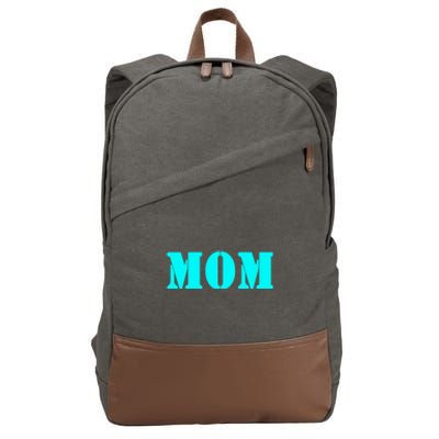 Mom A Fun And Simple Declaration Of Motherhood Status Great Gift Cotton Canvas Backpack