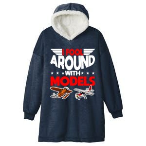 Model Airplane Funny Rc Pilot Around Models Christmas Gift Hooded Wearable Blanket