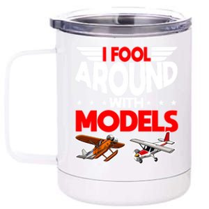 Model Airplane Funny Rc Pilot Around Models Christmas Gift 12 oz Stainless Steel Tumbler Cup