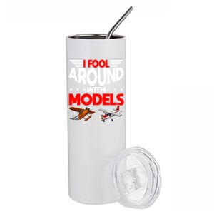 Model Airplane Funny Rc Pilot Around Models Christmas Gift Stainless Steel Tumbler