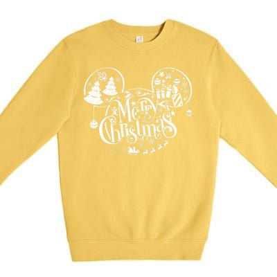 Mickey And Friends Christmas Merry Mickey Ears Premium Crewneck Sweatshirt