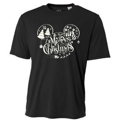 Mickey And Friends Christmas Merry Mickey Ears Cooling Performance Crew T-Shirt