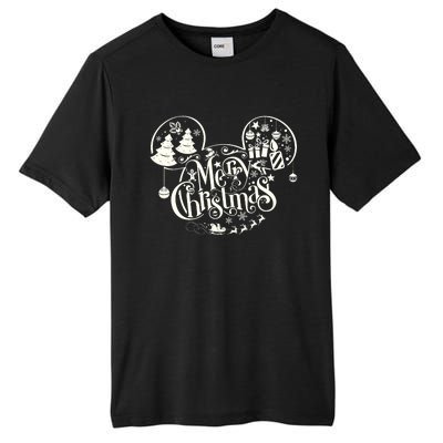 Mickey And Friends Christmas Merry Mickey Ears Tall Fusion ChromaSoft Performance T-Shirt