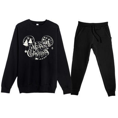 Mickey And Friends Christmas Merry Mickey Ears Premium Crewneck Sweatsuit Set