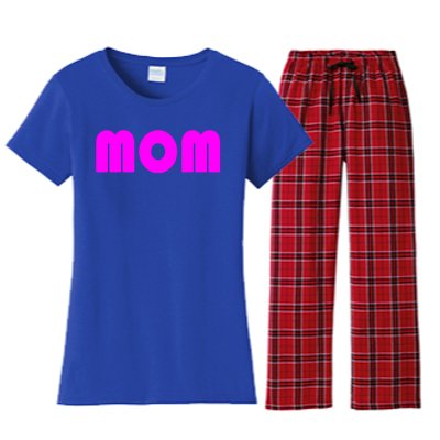 Mom A Fun And Simple Declaration Of Motherhood Status Gift Women's Flannel Pajama Set