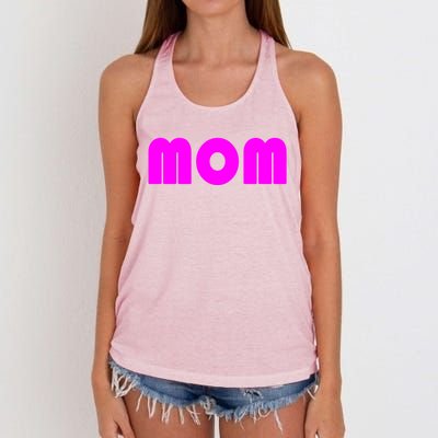 Mom A Fun And Simple Declaration Of Motherhood Status Gift Women's Knotted Racerback Tank