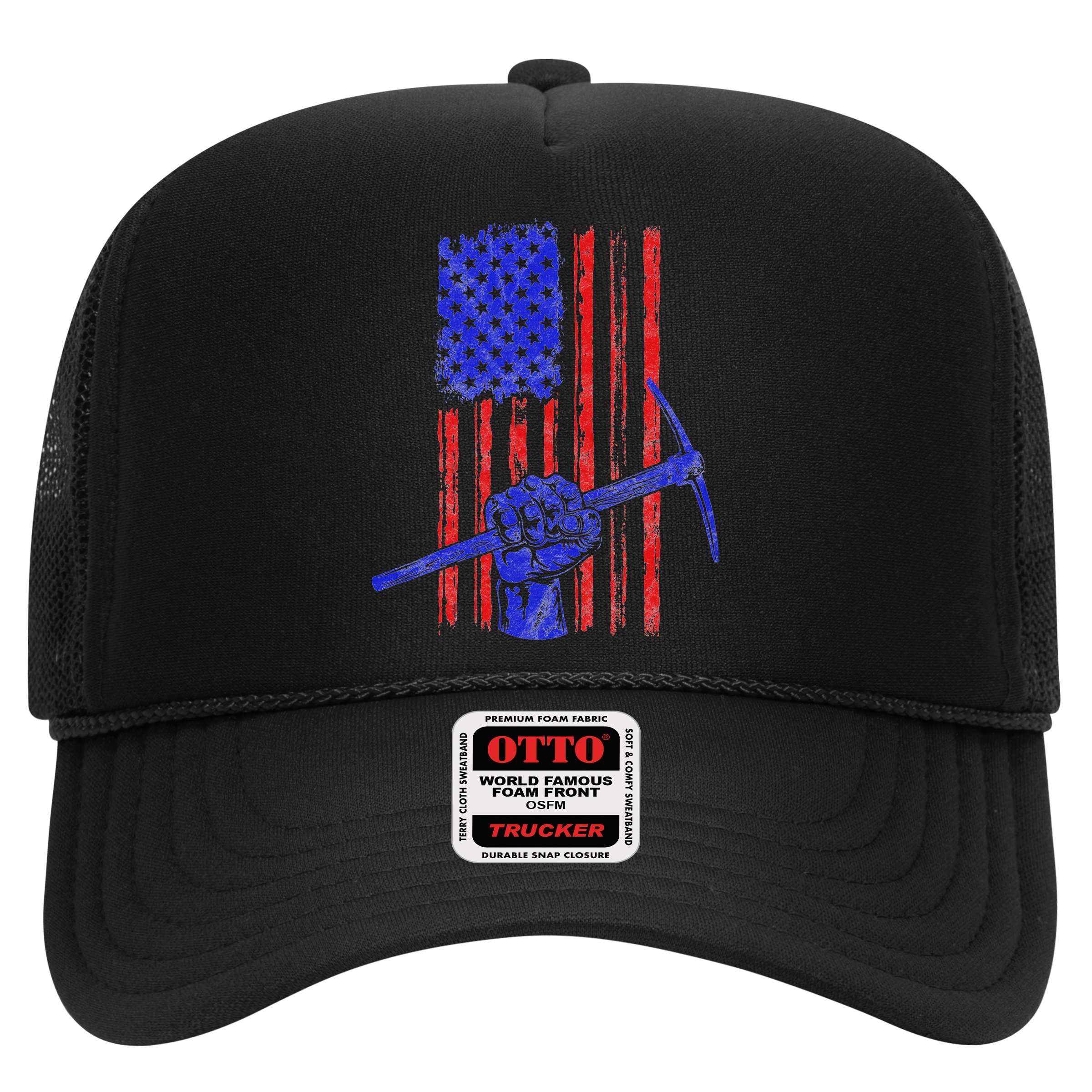 Miner American Flag Mining Gift Pick Usa Patriotic Hat