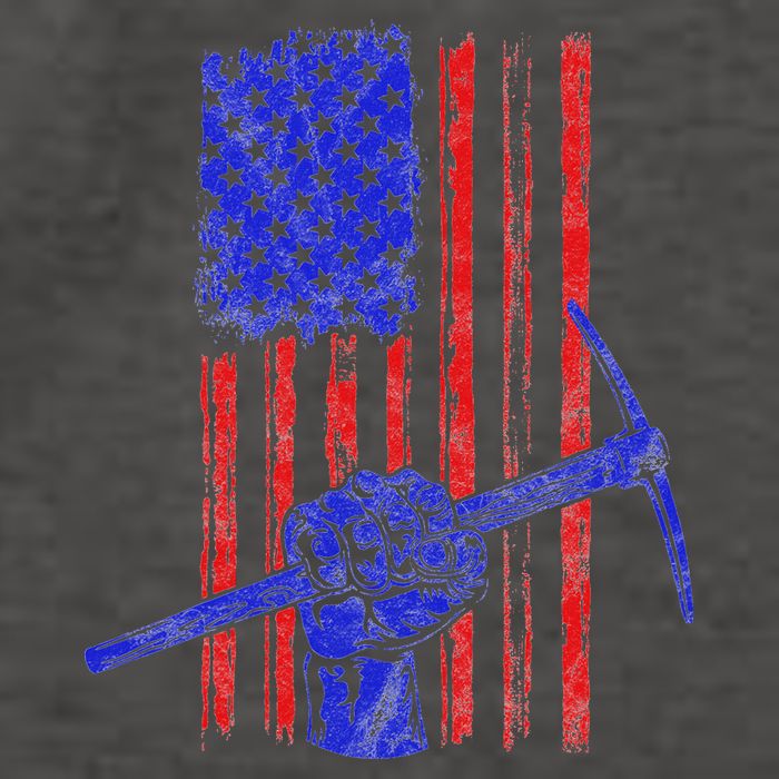 Miner American Flag Mining Gift Pick Usa Patriotic Vector Backpack