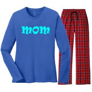 Mom A Fun And Simple Declaration Of Motherhood Status Gift Women's Long Sleeve Flannel Pajama Set 