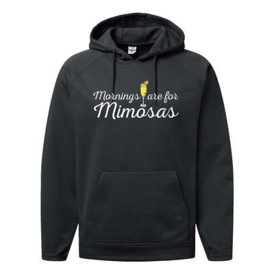 Mornings Are For Mimosas Brunch Breakfast Outfit Performance Fleece Hoodie