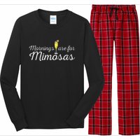 Mornings Are For Mimosas Brunch Breakfast Outfit Long Sleeve Pajama Set