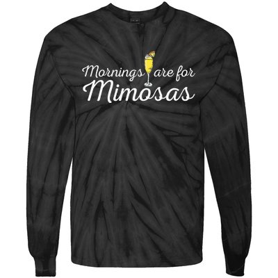 Mornings Are For Mimosas Brunch Breakfast Outfit Tie-Dye Long Sleeve Shirt