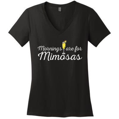 Mornings Are For Mimosas Brunch Breakfast Outfit Women's V-Neck T-Shirt