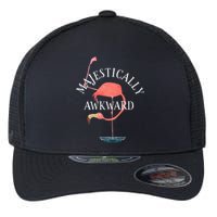 Majestically Awkward Flamingo Flexfit Unipanel Trucker Cap