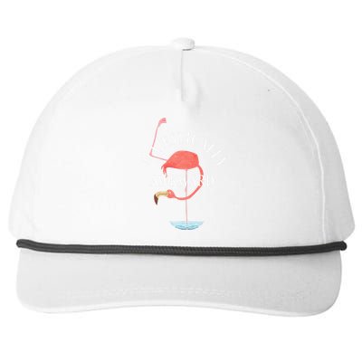 Majestically Awkward Flamingo Snapback Five-Panel Rope Hat