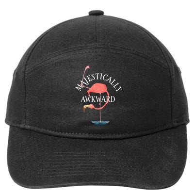 Majestically Awkward Flamingo 7-Panel Snapback Hat