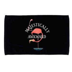 Majestically Awkward Flamingo Microfiber Hand Towel