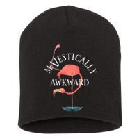 Majestically Awkward Flamingo Short Acrylic Beanie