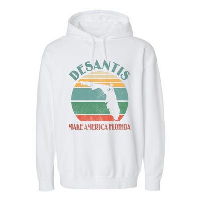 Make America Florida DeSantis 2024 Election Garment-Dyed Fleece Hoodie