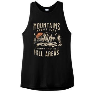 Mountains ArenT Funny TheyRe Hill Areas Dad Joke Word Pun Ladies PosiCharge Tri-Blend Wicking Tank