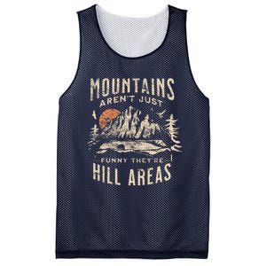 Mountains ArenT Funny TheyRe Hill Areas Dad Joke Word Pun Mesh Reversible Basketball Jersey Tank