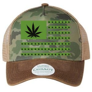 Marijuana American Flag Legacy Tie Dye Trucker Hat