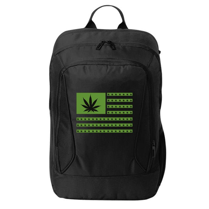 Marijuana American Flag City Backpack