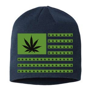 Marijuana American Flag Sustainable Beanie