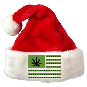 Marijuana American Flag Premium Christmas Santa Hat