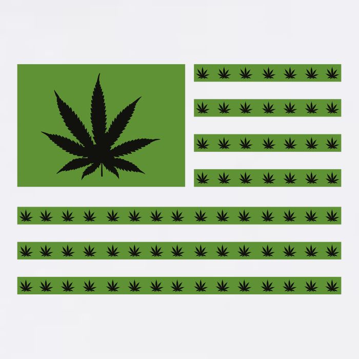 Marijuana American Flag Cool Comfort Performance Bucket Hat