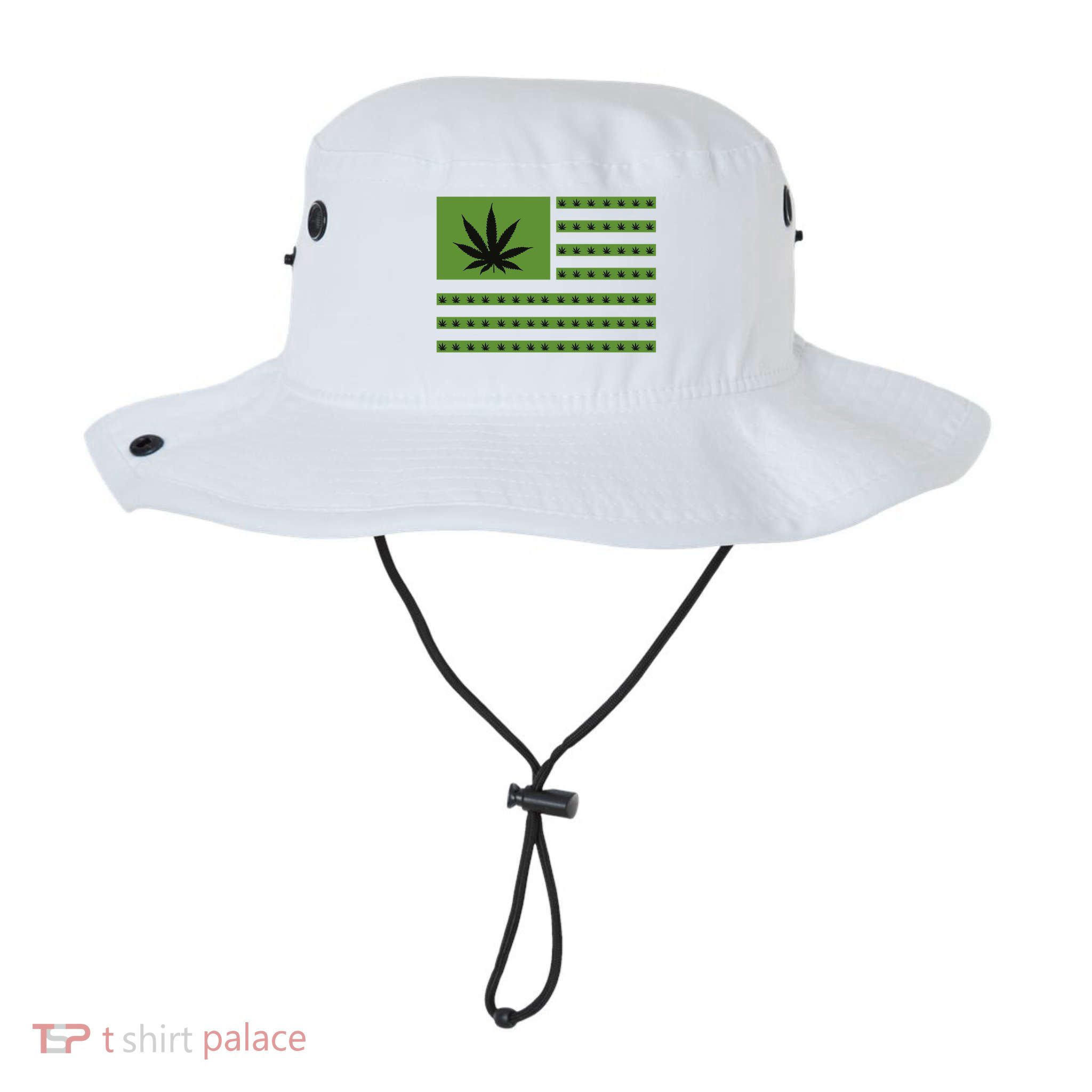 Marijuana American Flag Bucket Hat