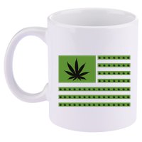 Marijuana American Flag 11oz C Handle Ceramic Mug