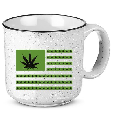 Marijuana American Flag 15oz Campfire Ceramic Mug