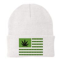 Marijuana American Flag Knit Cap Winter Beanie